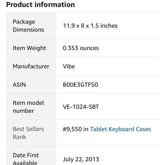 VIBE Bluetooth Keyboard Case Folio for Tablet Brand New in box Rechargeable - Picture 6 of 6